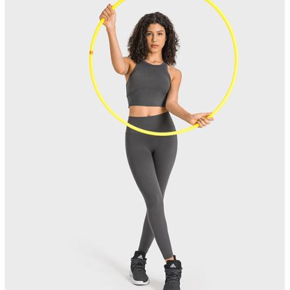Long Sleeve Yoga Set High Waist Leggings - Image 2