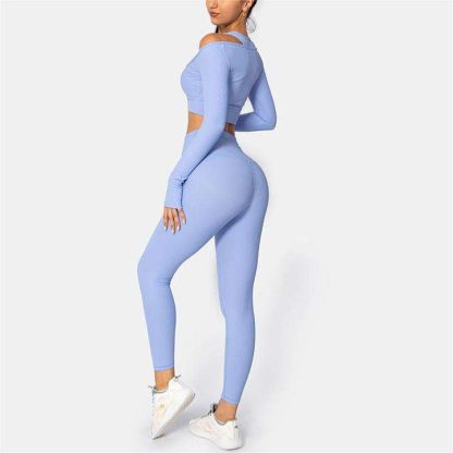 Wholesale Options Spandex Stretchable Comfortable Apparel Yoga Set - Image 2