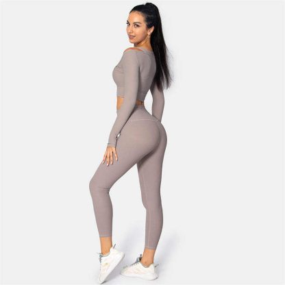 Wholesale Options Spandex Stretchable Comfortable Apparel Yoga Set - Image 5
