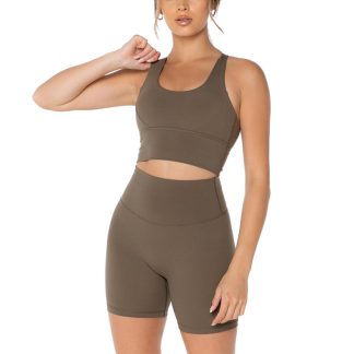 Custom Womens Fitness Yoga Pants Sets Short Set