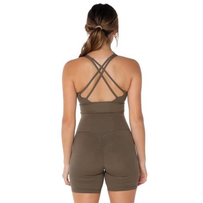 Custom Womens Fitness Yoga Pants Sets Short Set - Image 2