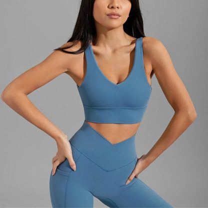 Custom Yoga Set Slimming Fitness Leggings And Top Set