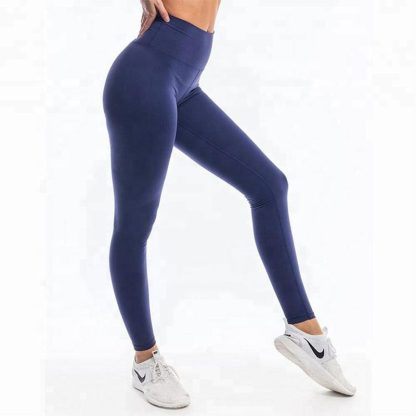 Spandex Gym Leggings Oem Back Zipper Pocket Womens Fitness Leggings - Image 4