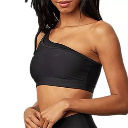 Bespoke Sports Bra Custom Seamless One Shoulder Yoga Bra - Image 3