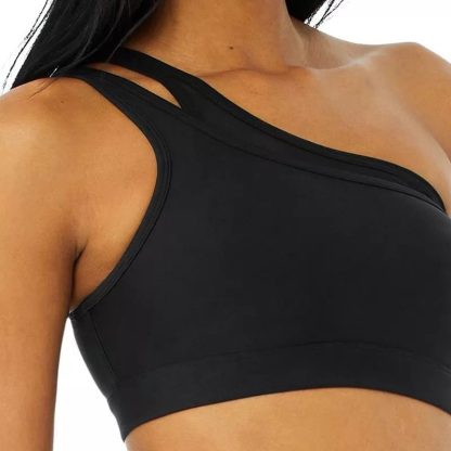 Bespoke Sports Bra Custom Seamless One Shoulder Yoga Bra - Image 4