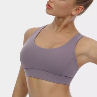 Custom Made Sports Bra Wholesale Cross Open Back High Impact Sports Bra