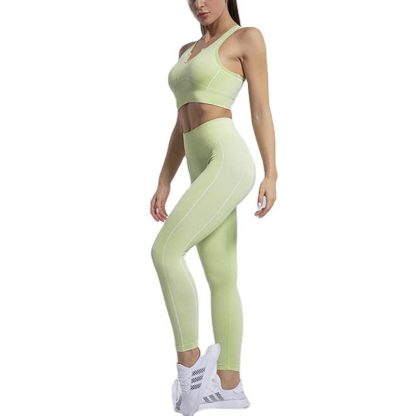 Custom Sports Bra and Leggings Quick Dry Soft Knitted Yoga Bra - Image 3