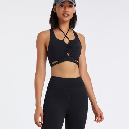 Custom Women Cross Back Sports Bra - Image 2