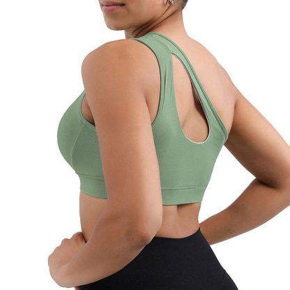 Custom Yoga Bra One Shoulder Women Sports Bras - Image 4