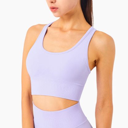 Ladies Yoga Bra Girls Seamless Sports Fitness Yoga Bra - Image 3