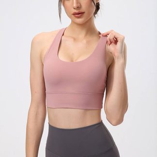 Personalized Sports Bra Sportswear Manufacturer Women Girls Running Nylon Cross Back Sports Bra