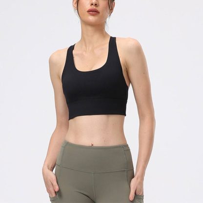 Personalized Sports Bra Sportswear Manufacturer Women Girls Running Nylon Cross Back Sports Bra - Image 3