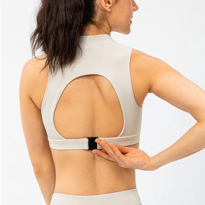 Quick Dry Running Crop Top Bra Open Back Women Sports Bra - Image 3