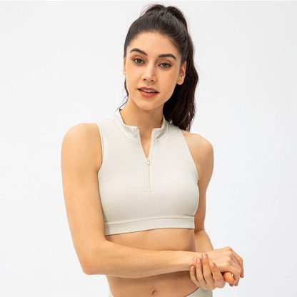 Quick Dry Running Crop Top Bra Open Back Women Sports Bra - Image 4