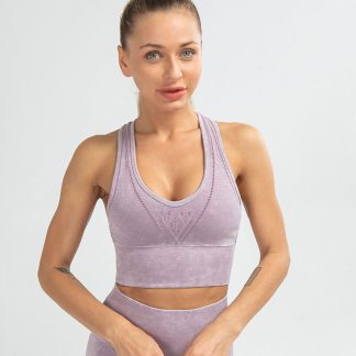 Seamless Recycled Plastic Strap Yoga Top Hot Sports Bra