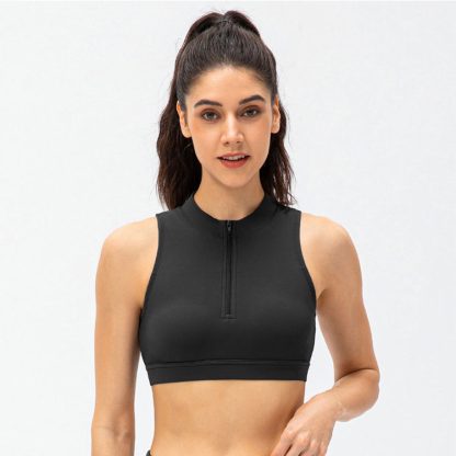Quick Dry Running Crop Top Bra Open Back Women Sports Bra - Image 5