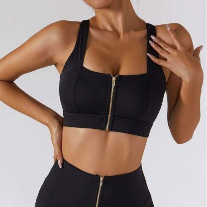 Sexy Sports Bra Wear Front Zipper Up Womens Sports Bra - Image 3
