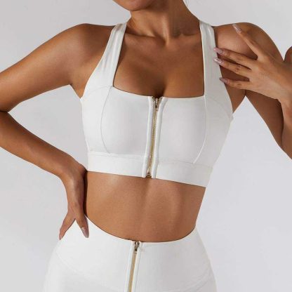 Sexy Sports Bra Wear Front Zipper Up Womens Sports Bra - Image 4