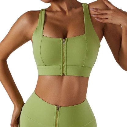 Sexy Sports Bra Wear Front Zipper Up Womens Sports Bra - Image 5