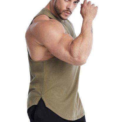 Wholesale Sports Men Tank Top Running Basketball Cotton Stringer