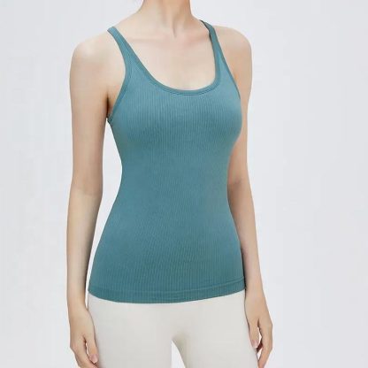 Wholesale Custom Womens Fitness Tank Top Yoga Wear - Image 5