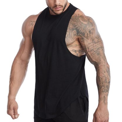 Wholesale Sports Men Tank Top Running Basketball Cotton Stringer - Image 4