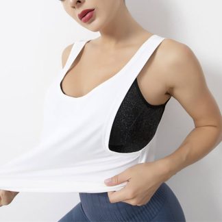 Custom Women Tank Top Loose Sexy Knitted Woven Workout Shirt