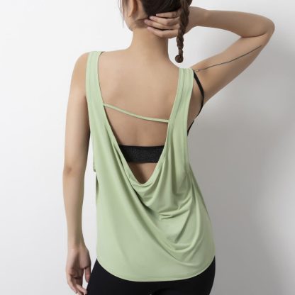 Custom Women Tank Top Loose Sexy Knitted Woven Workout Shirt - Image 5