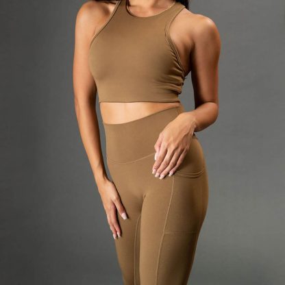 High Quality Custom Yoga Tshirt Running Sports Tanktop For Women - Image 4