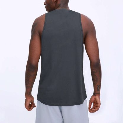 Mens Wholesale Gym Tank Tops Fitness Workout Cotton Shirt - Image 2