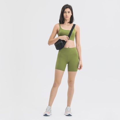 Tracksuits Yoga Shorts With Pocket High Waist Fitness Shorts
