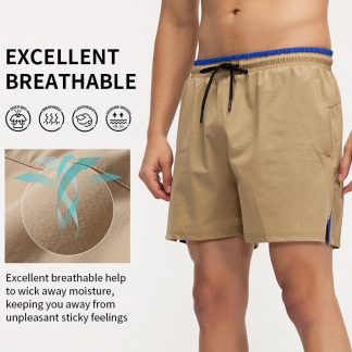 Men Jogger Shorts Athletic Fitness Breathable Running Shorts