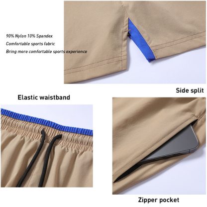 Men Jogger Shorts Athletic Fitness Breathable Running Shorts - Image 2