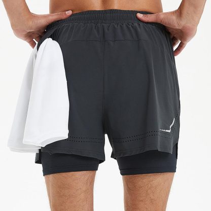 Men's Outdoor 2 In 1 Custom Men Sport Running Shorts - Image 2