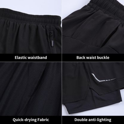 Men's Outdoor 2 In 1 Custom Men Sport Running Shorts - Image 5