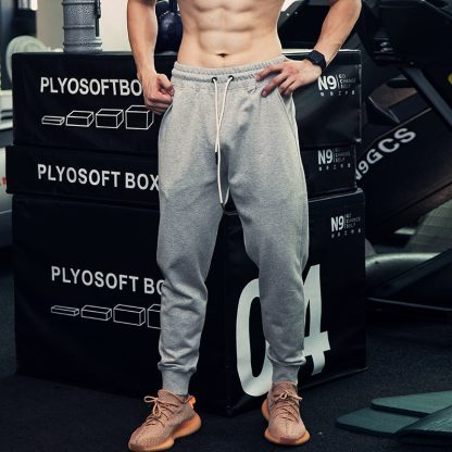 Men's Cotton Slim Fleece Joggers Athletic Running Sweatpants