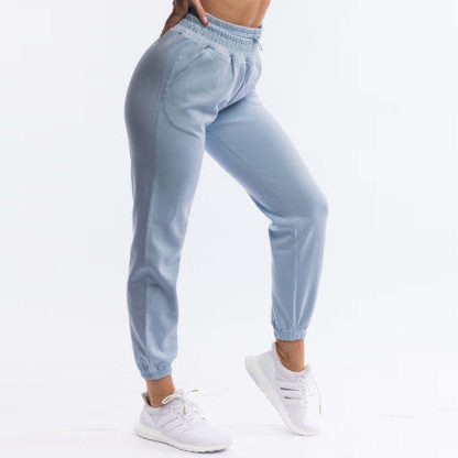 Fashion Style Custom Logo Cotton Elastic Waist Gym Sports Women Joggers