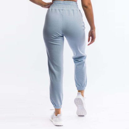 Fashion Style Custom Logo Cotton Elastic Waist Gym Sports Women Joggers - Image 2