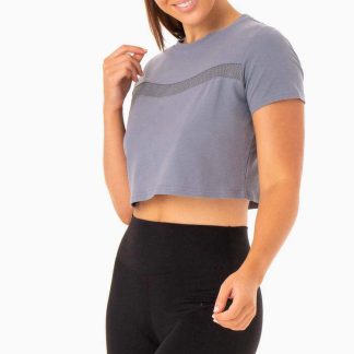 Plain Custom Logo Crop Top Sports T Shirts For Womens